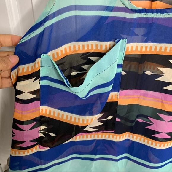 Show me your Mumu aztec tribal sleeveless‎ top size medium small - Picture 6 of 6